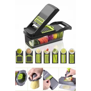 Lüx Küp Rende 13 Parça Hazneli Sebze Doğrayıcı Dicer Dilimleyici Kesici