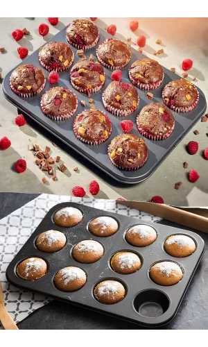 Muffin Kalıbı Kek 12'li Cupcake Muffin Kurabiye Turta Kalıbı Fırın Pasta Çörek