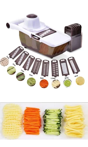 Orijinal Rende Pratik Dilimleyici 13 Parça Hazneli Sebze Patates Doğrayıcı Rendeleme Seti