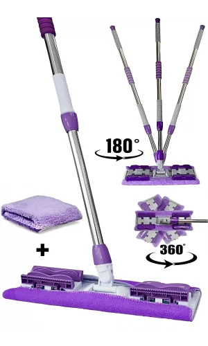 Sihirli Teleskobik Mop Yedek Bez Hediyeli Yer Mopu Fayans Duvar Yüzey