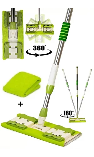 Sihirli Teleskobik Mop Multi Fonksiyonel Ayarlanır Mikrofiber Mop Paspas Ev Bakım Ve Temizlik Seti