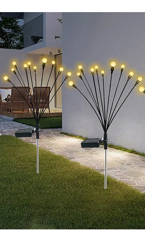 8 Ledli Solar Bahçe Işıkları Beyaz Dış Mekan Peyzaj 2 Modlu Bahçe Çiti Güneş Enerjili