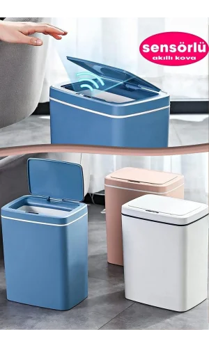 Akıllı Teknolojik Çöp Kutusu Otomatik Aç Kapat Sensörlü Mutfak Banyo Ev