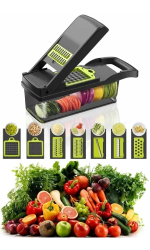 Çok Amaçlı Rende Lüx Küp Rende 13 Parça Hazneli Sebze Doğrayıcı Dicer Dilimleyici Kesici