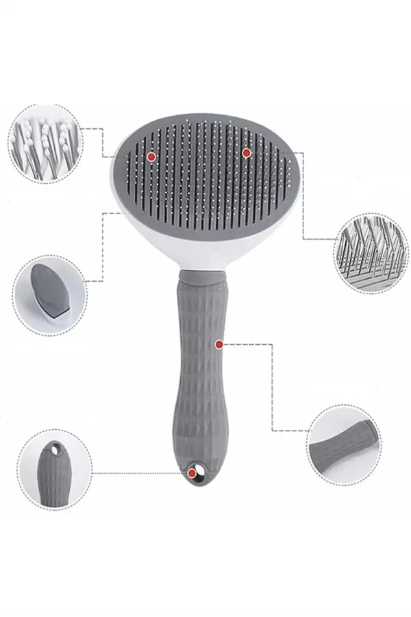 Kedi Köpek Tarağı Evcil Hayvan Fırçası Masaj Aleti Hazneli Kıl Tüy Toplayıcı Elbise Halı