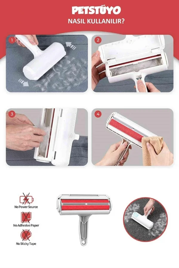 Kedi Köpek Tarağı Evcil Hayvan Fırçası Masaj Aleti Hazneli Kıl Tüy Toplayıcı Elbise Halı