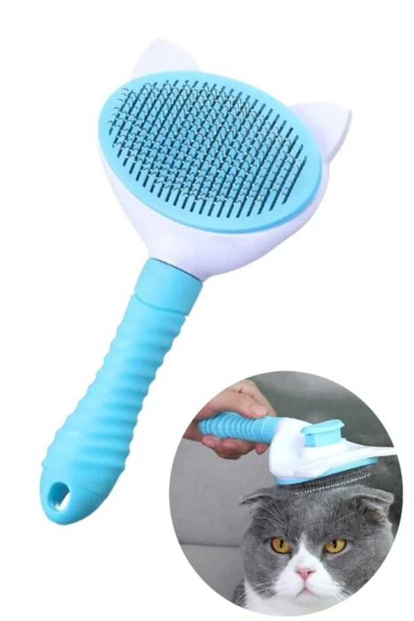 Kedi Fırça Ve Tarağı Kıl Tüy Toplama Basmalı Tiftik Kedi Köpek Evcil Hayvan Temizleme Masaj Aleti