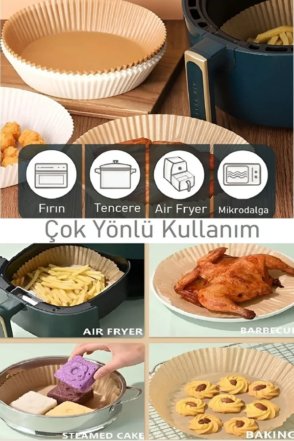 Pişirme Kağıdı Air Fryer 50 Li Pişirme Kağıdı Kızartma Çörek Pişirme Buharda