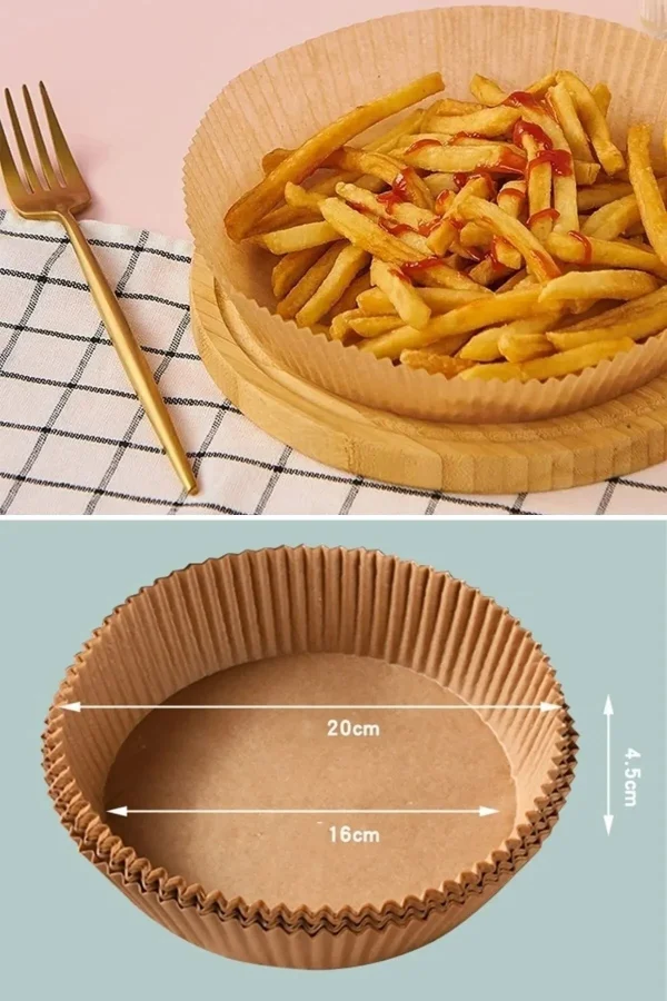 50LiAirfryer Pişirme Kağıdı Hava Fritözü Yağ Geçirmez Kalıp Xiaomi Philips Tefal Kumtel Modeller Ile