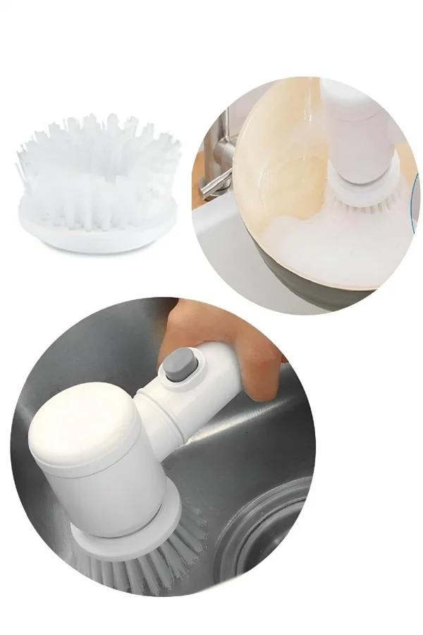 Şarjlı Temizlik Mutfak Fırçası Musluk Parlatma Cilalama Araba Fırçası Döner