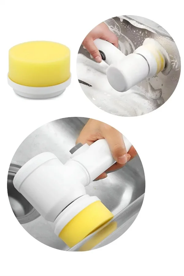 Şarjlı Temizlik Mutfak Fırçası Musluk Parlatma Cilalama Araba Fırçası Döner