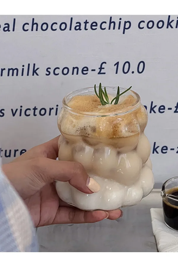 2 Li Set Isıya Dayanıklı Borosilikat Boncuk & Üzüm Şekilli Bardak Boncuklu Tasarım Meyve