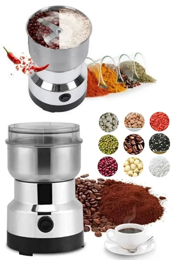 Elektrikli Çelik Kahve Baharat Öğütücü Kahve Tuz Değirmeni Pirinç Biber Tahıl Doğrayıcı Gıda Öğütme