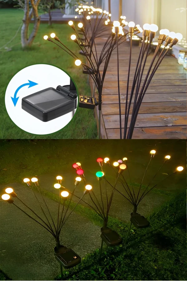 Tekli 6 Led Beyaz Solar Bahçe Işıkları Güneş Enerjili Bahçe Peyzaj