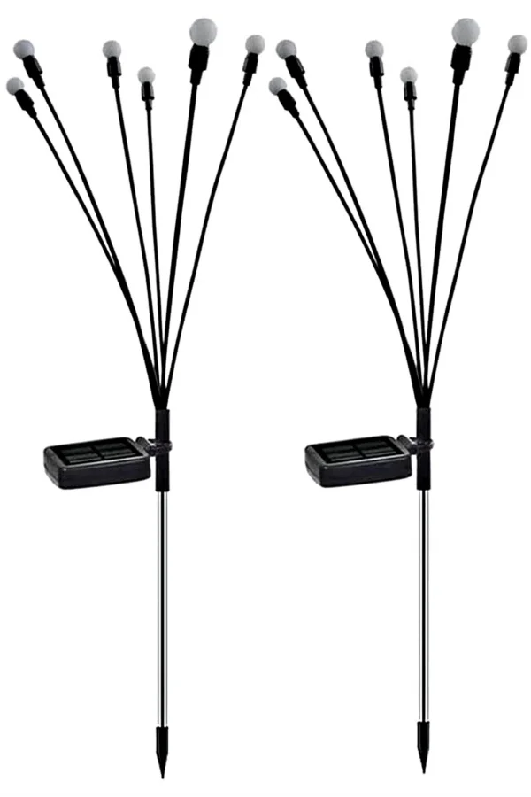 8 Ledli Güneş Enerjili Bahçe Aydınlatması Lamba Solar Renkli Işık Ateş Böceği Peyzaj Süs Çiçeği