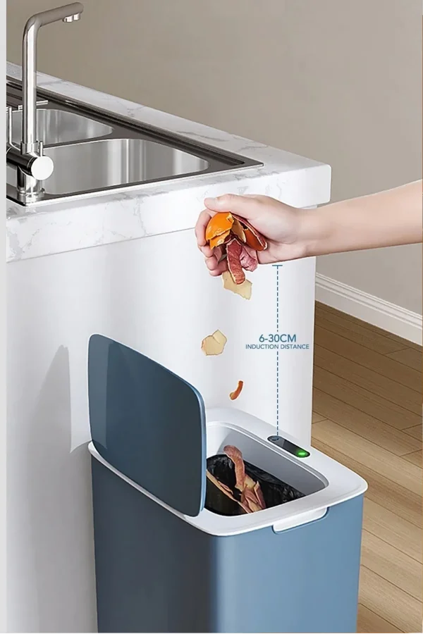 Akıllı Teknolojik Çöp Kutusu Otomatik Aç Kapat Sensörlü Mutfak Banyo Ev