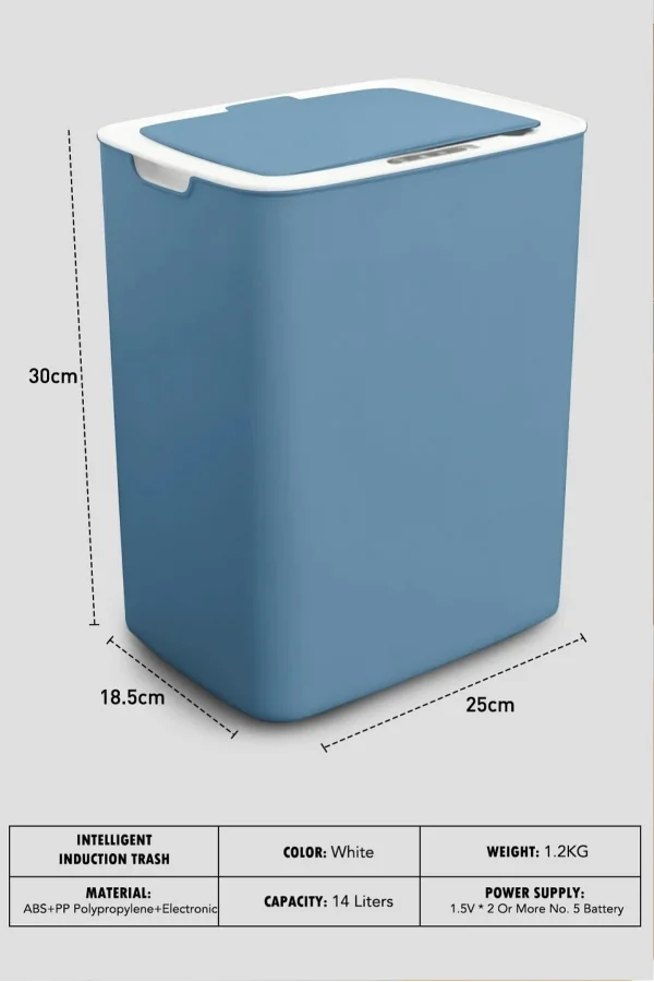 Akıllı Teknolojik Çöp Kutusu Otomatik Aç Kapat Sensörlü Mutfak Banyo Ev