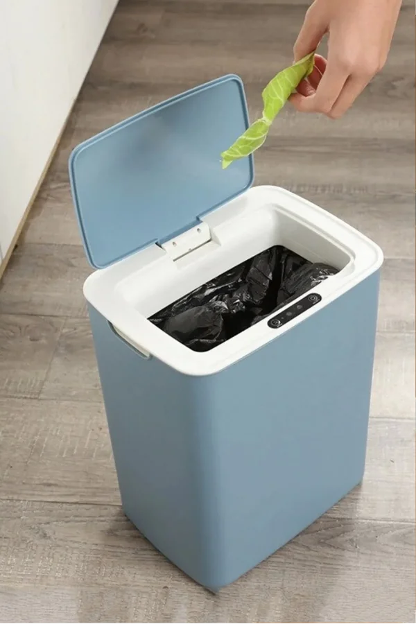 Akıllı Teknolojik Çöp Kutusu Otomatik Aç Kapat Sensörlü Mutfak Banyo Ev