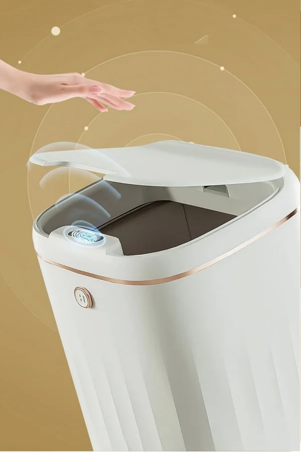 Akıllı Teknolojik Çöp Kutusu Otomatik Aç Kapat Sensörlü Mutfak Banyo Ev