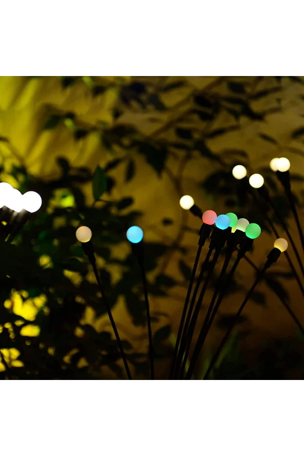 8 Ledli Solar Bahçe Işıkları Beyaz Dış Mekan Peyzaj 2 Modlu Bahçe Çiti Güneş Enerjili Süs Lamba Set