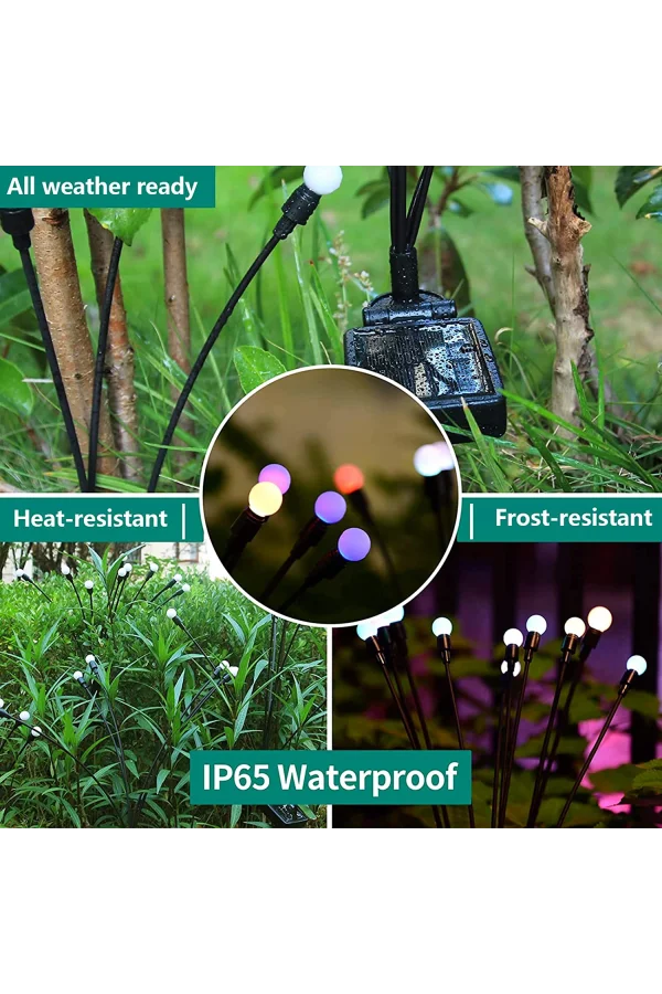 8 Ledli Solar Bahçe Işıkları Beyaz Dış Mekan Peyzaj 2 Modlu Bahçe Çiti Güneş Enerjili Süs Lamba Set