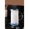 French Press Filtre Kahve Bitki Çayı Demliği Çay Demleme Borosilikat Cam Kulplu Ölçü Kabı 750 Ml.