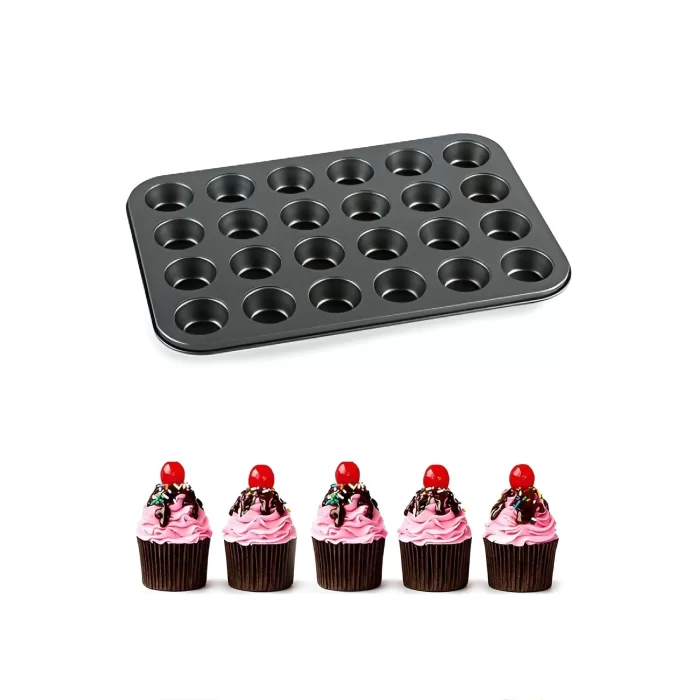 Muffin Kalıbı 24lü Mini Cupcake Fırın Kapsülü Kek Browni Kekstra Kurabiye Kalıbı Muffin Baking Pan