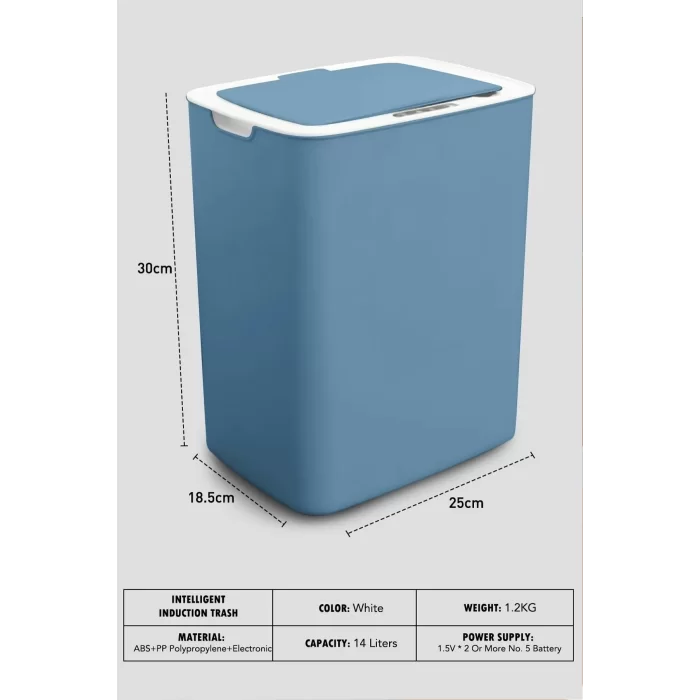 Akıllı Teknolojik Çöp Kutusu Otomatik Aç Kapat Sensörlü Mutfak Banyo Ev