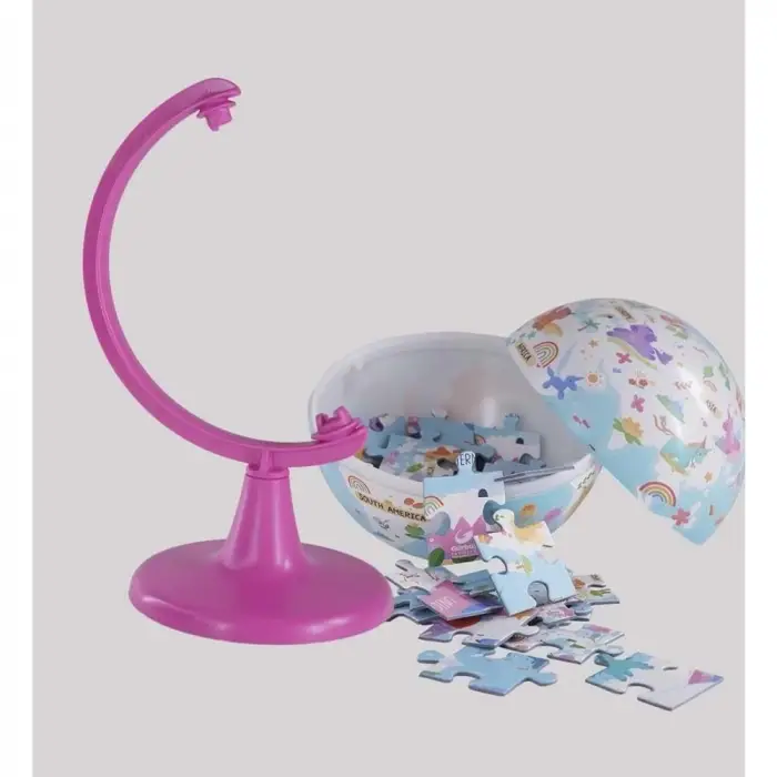 15CM KIDS UNİCORN ADVENTURE GLOBE + PUZZLE (54PCS) KÜRE