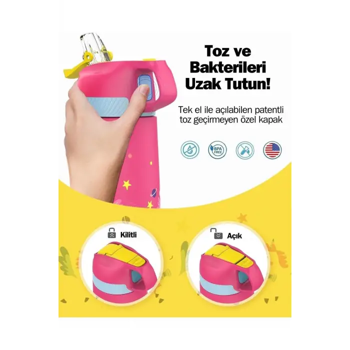 MATARA PASLANMAZ ÇELİK 350 ML SARI ARI