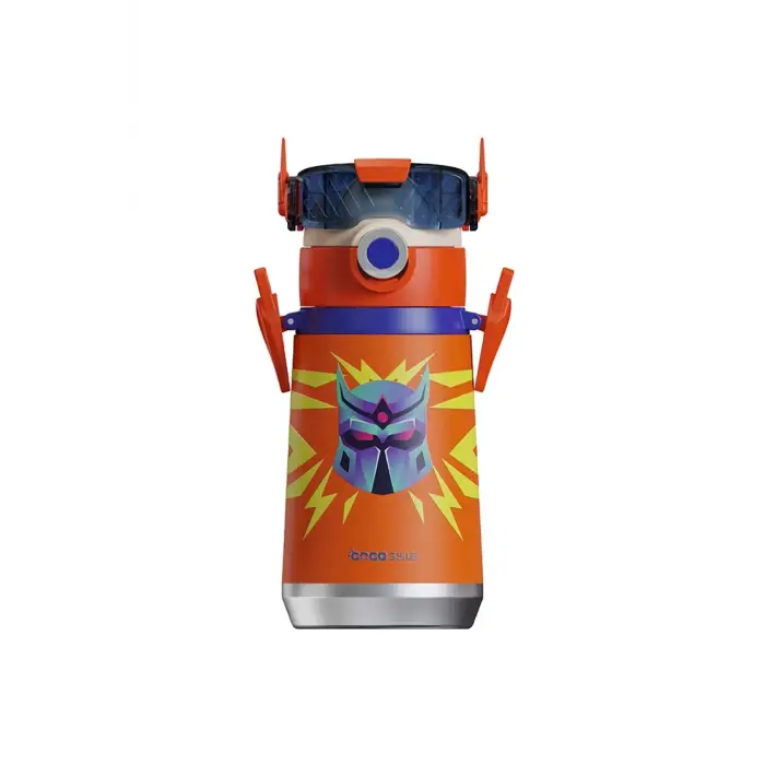 Cocosmile CS-0001 500Ml TURUNCU Pipetli -Boyun Askılı Çelik Termos