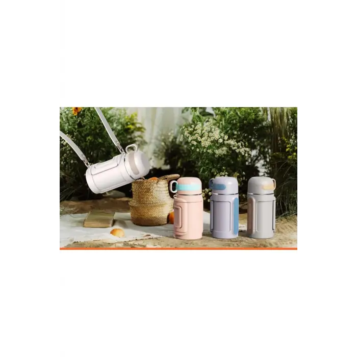 TKK Çelik Sport Termos 1000ml Beyaz