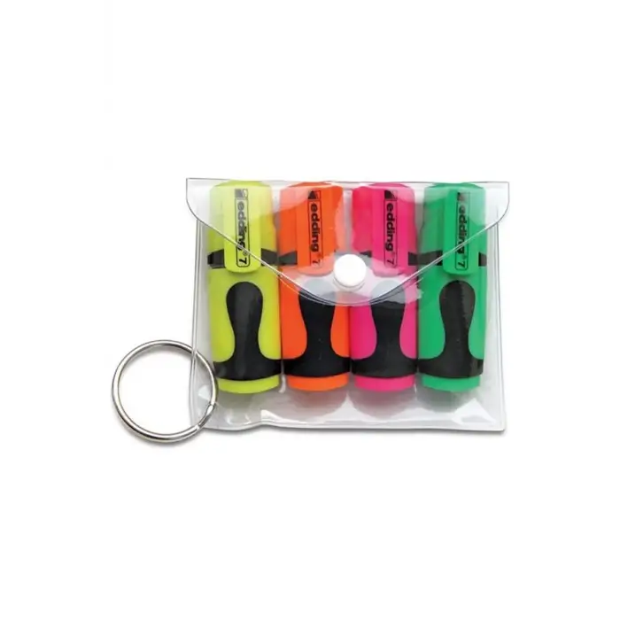 EDDING ED7P499 MİNİ FOSFORLU KALEM 4LÜ POŞET