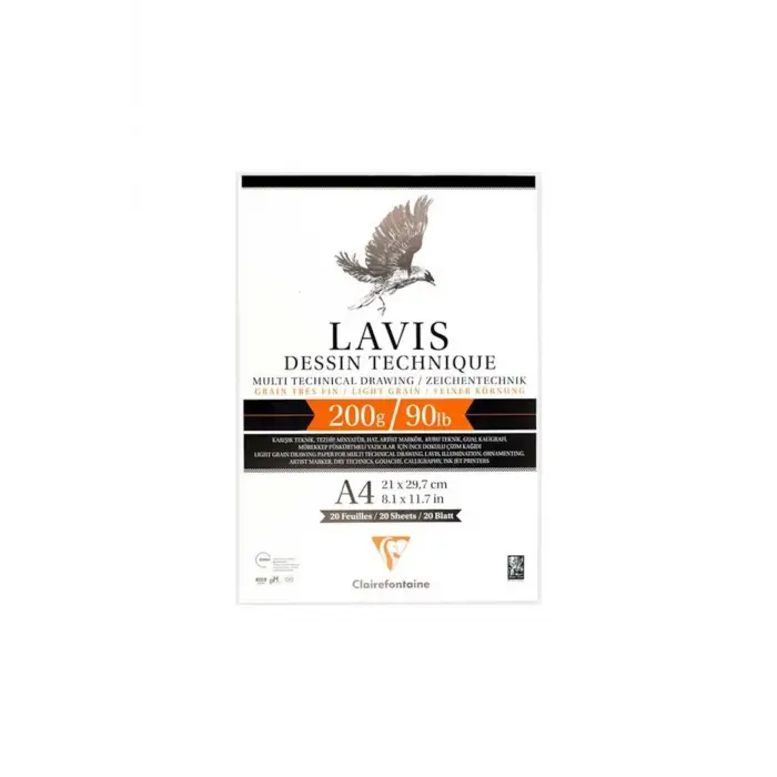 CLAIREFONTAINE TEKNİK DEFTER A4 MULTİ LAVİS 20YP.AL96341