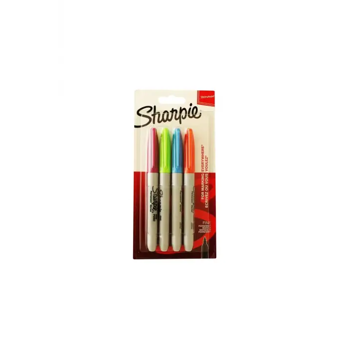 Sharpie Fine Permanent Markör Canli 4Lü Bls.