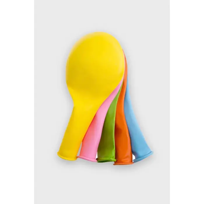 Nedi Balon Düz Renk Karışık 100lü Paket