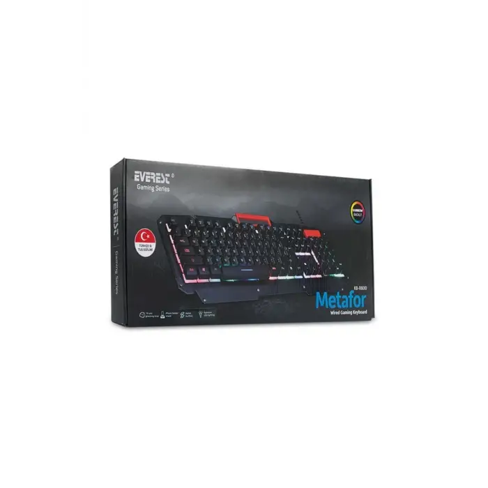 Everest Kb-r800 Metafor Usb Gökkuşağı Aydınlatmalı Q Metal Yüzey Gaming Oyuncu Klavyesi