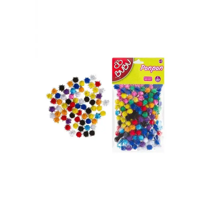 BU-BU PONPON SİMLİ 1 CM.200LÜ KARMA(10X10) 
