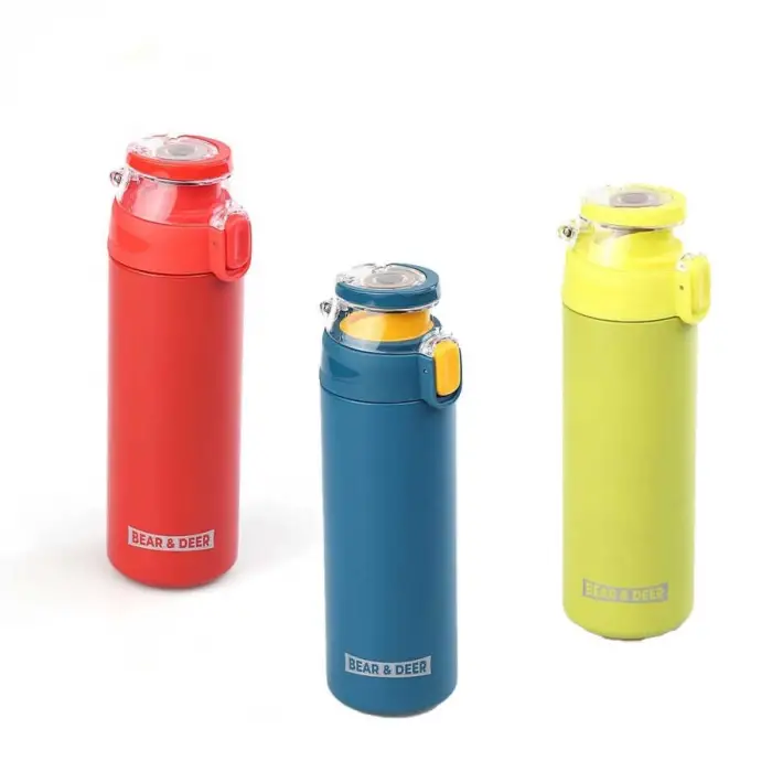 B&D ÇELİK MATARA ŞEFFAF KAPAK 4 RENK 450 ML