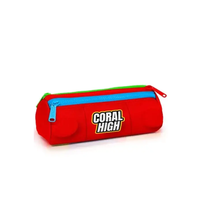 Coral High Kids Renkli Blok Desenli Çanta Seti