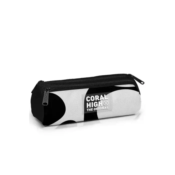 Coral High Siyah Beyaz Desenli Çanta Seti