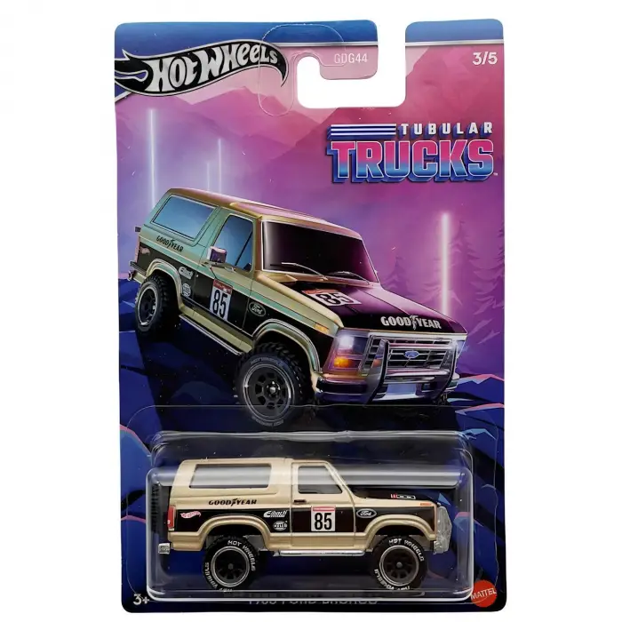 HOT WHEELS TUBULAR TRUKS 1985 FORD BRONCO