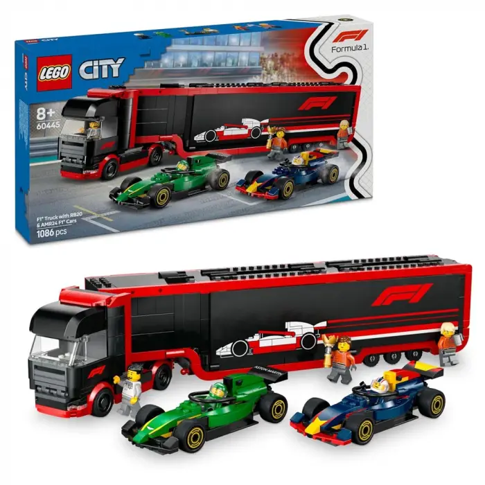 LEGO CITY F1 KAMYON RB20 VE AMR24
