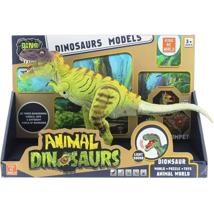 MEGA DİNOZOR 3301A-1 ANİMAL SERİSİ SESLİ IŞIKLI 3+