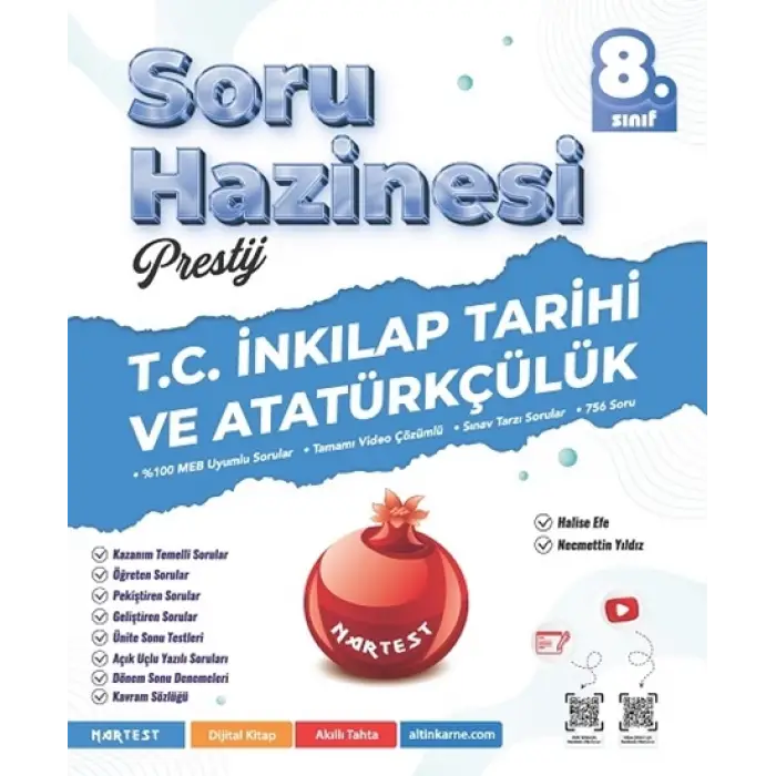 Nartest Yayınları 8. Sınıf T.C. İnkılap Tarihi Ve Atatürkçülük Prestij Soru Hazinesi