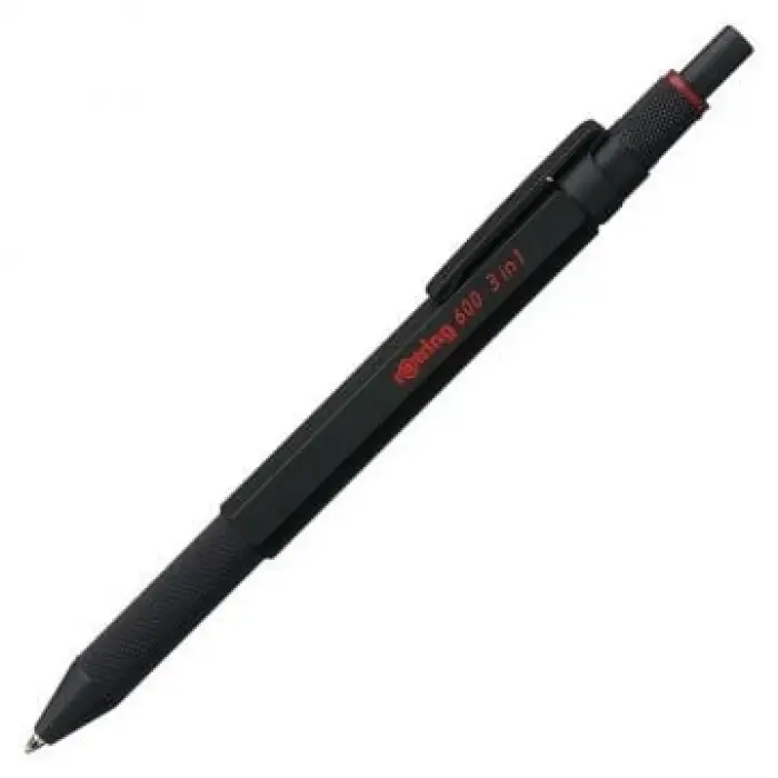 ROTRING 600 MULTİPEN ÜÇ FONKSİYONLU KALEM SİYAH