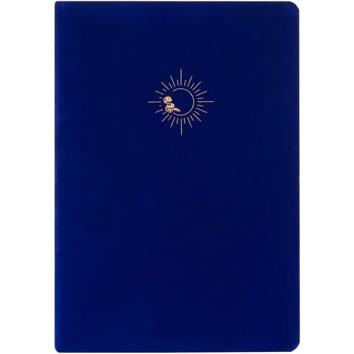 VİCTORİAS JOURNALS BUJO DEFTER SÜET , 96 YAPRAK, 160 GR. BEYAZ KAĞIT ,CEPLİ ,ÇİZGİLİ.MAVİ 124-1643