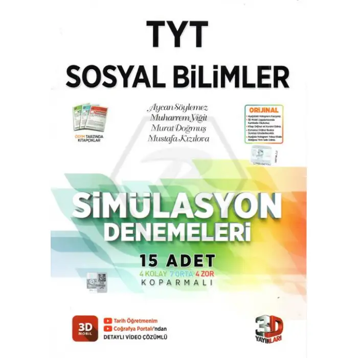 3D Yayınları TYT Sosyal Bilimler Simülasyon Denemeleri