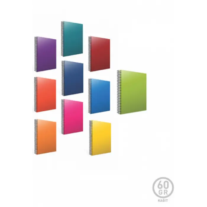 GIPTA DEFTER EKO A4 SPİRALLİ PP KAPAK 120 YP. ÇİZGİLİ 2035