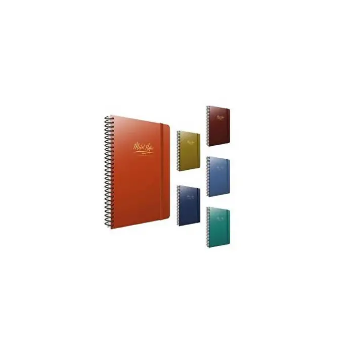 GIPTA DEFTER METAL NOTES A4 SPİRALLİ PP KAPAK 120 YP. KARELİ 6134